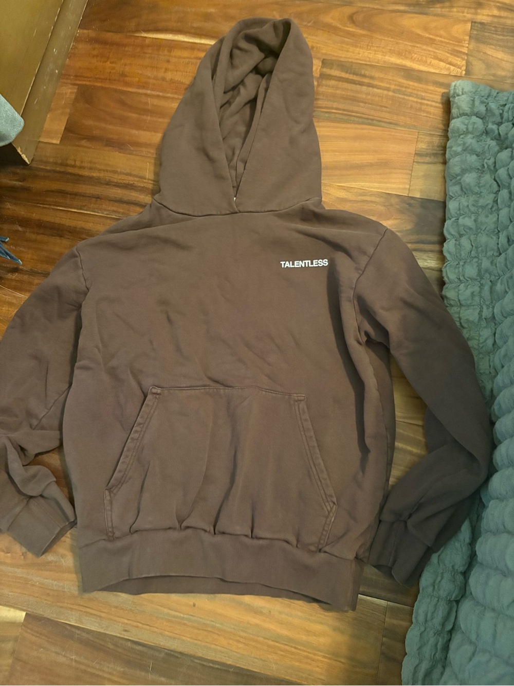Talentless Premium Hoodie Brown Men’s Medium Heavyweight Pullover Sweatshirt